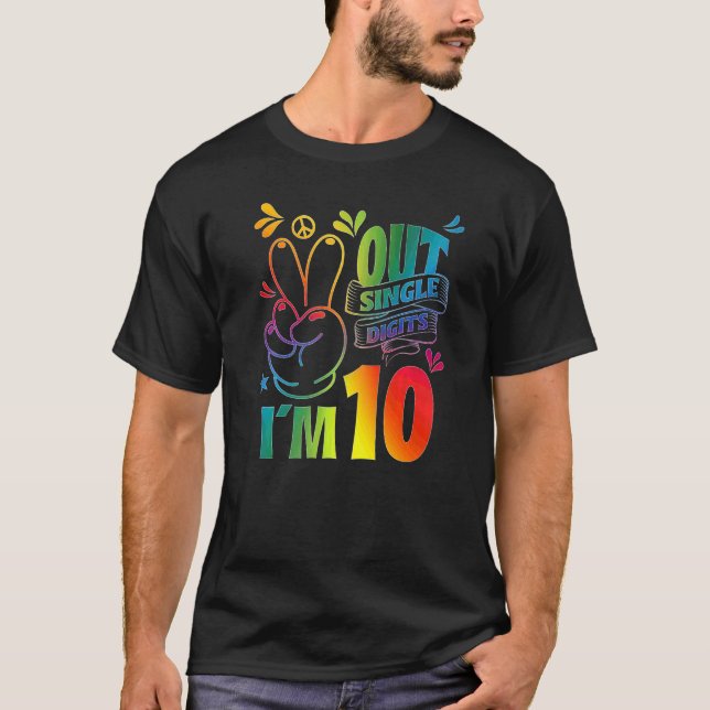 Camiseta Tchau, Números Simples Estou com 10 (Frente)
