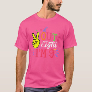 Camiseta Tchau Oito Sou 9 Aniversário 9º Menino Menina Colo