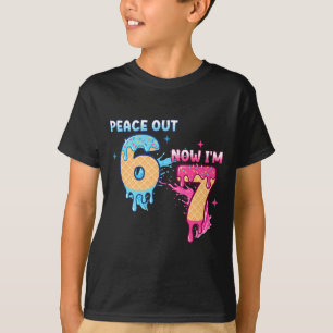 Camiseta Tchau Paz 6 Agora Sou 7 Sorvete Gotejando Aniversá