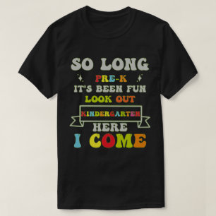Camiseta tchau pré-escola é aqui que vem o jardim de infânc