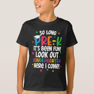 Camiseta Tchau Pré-jardim de Infância Aqui Vou Eu Pré-escol