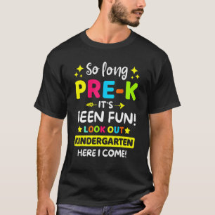 Camiseta Tchau Pré K Jardim de Infância Aqui Primeiro Dia d