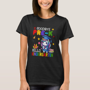 Camiseta Tchau Pré-K Olá Berçário Lindo Unicórnio Graduação