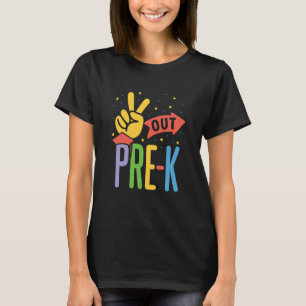 Camiseta Tchau Pre K Pk Pré Jardim de Infância Crianças Fof