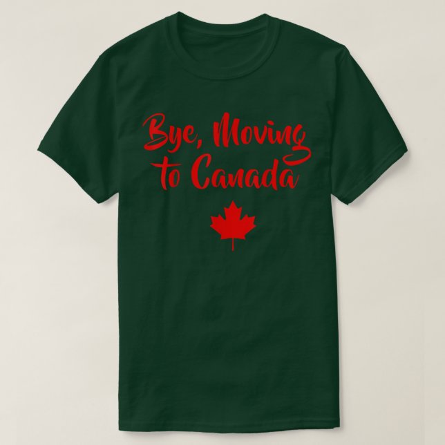 Camiseta Tchau Se Mudando Para O Canadá Engraçado Presente  (Frente do Design)
