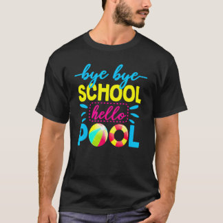 Camiseta Tchau Tchau Escola Olá Piscina   Professor Verão 2