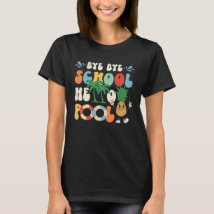 Camiseta Tchau Tchau Escola Olá Piscina Verão Maravilhoso Ú