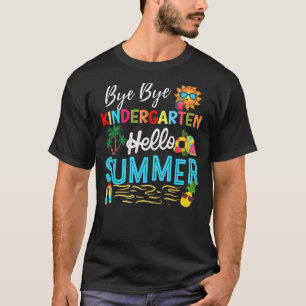 Camiseta Tchau Tchau Jardim de Infância Olá Verão Professor