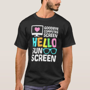 Camiseta Tchau Tela De Computador Olá Protetor Solar Te Vir