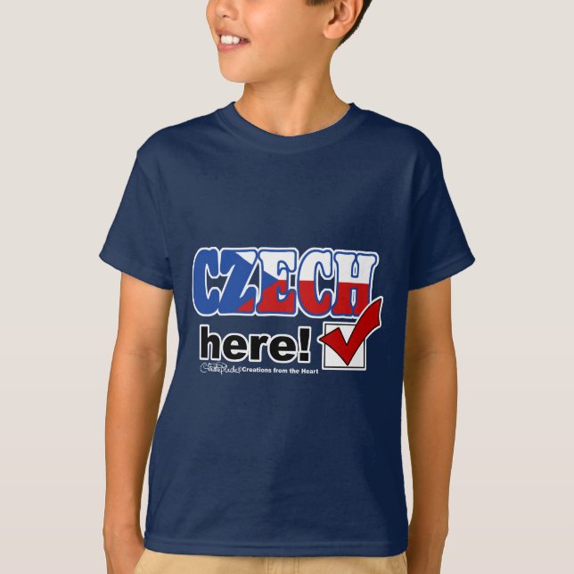 Camiseta Tcheco Aqui (Escuro) (Frente)
