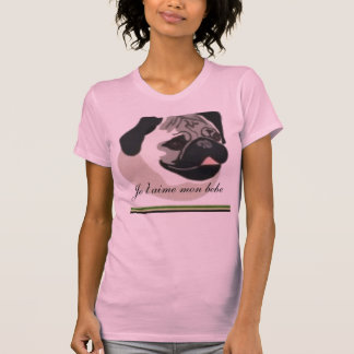 Camiseta tclip2, bebe de segunda-feira do t'aime de Je -