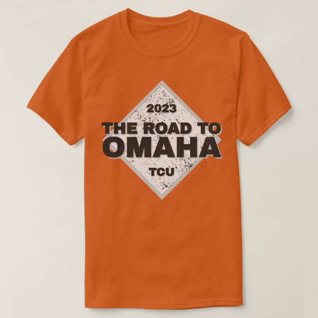 Camiseta TCU Road To Omaha College Baseball 2023 (Frente do Design)