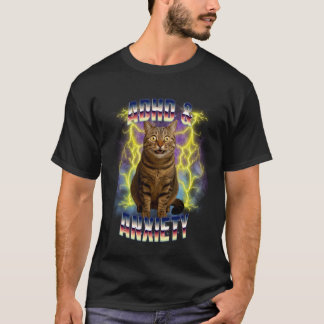 Camiseta TDAH e Ansiedade Neurodiversidade Meme Engraçado B