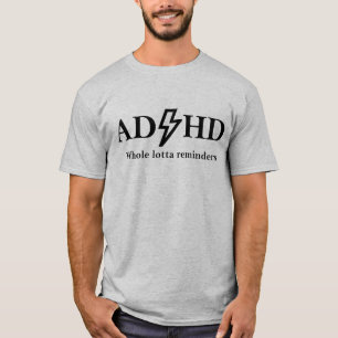 Camiseta TDAH e música Rock.