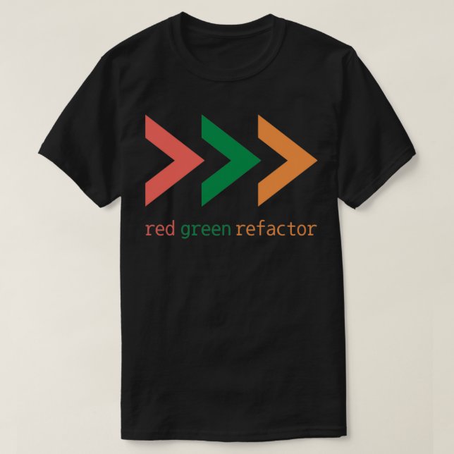 Camiseta TDD Arrow red green refactor (Frente do Design)