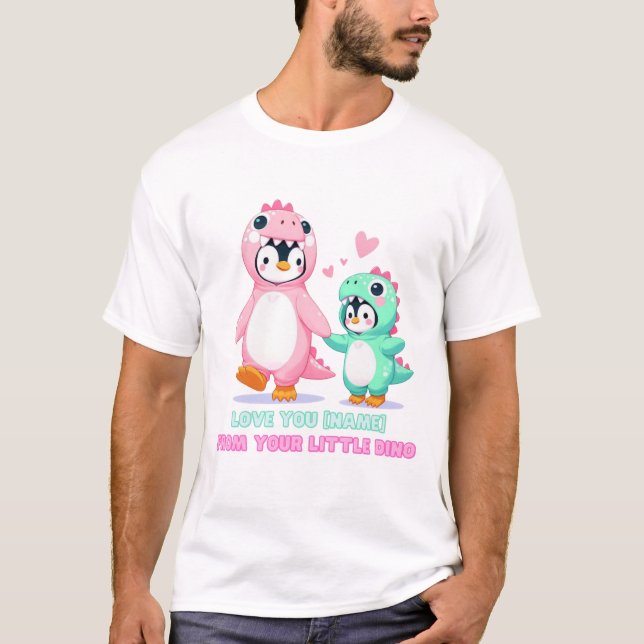 Camiseta Te Amo, Dino-Mãe! T-Shirt Personalizado" (Frente)