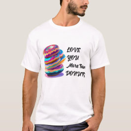 Camiseta Te Amo Mais Que Rosquinha Algodão T-Shirt