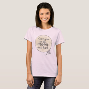 Camiseta Te Amo Na Lua E Volta