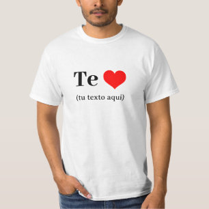 Camiseta Te Amo (texto aqui)