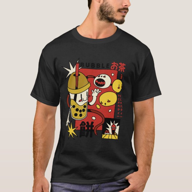 Camiseta  té de burbujas (Frente)