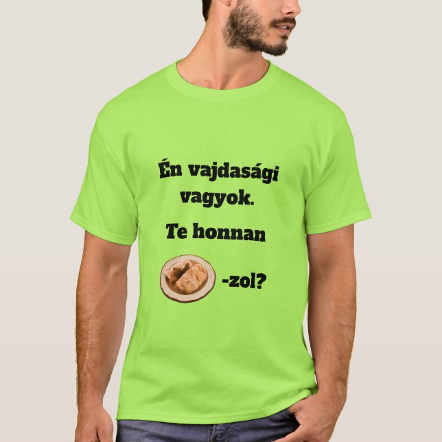 Camiseta Te honnan SZÁRMA-zol? férfi rövid ujjú póló (Frente)