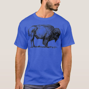 Camiseta Tê Impressão Clássico Bison Americano Buffalo