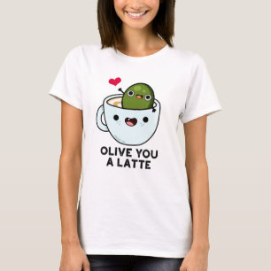 Camiseta Te Olivar De Um Latite De Comida