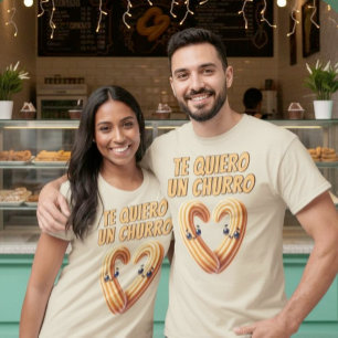 Camiseta Te quiero un churro spano fofinha churros