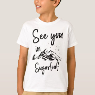 Camiseta Te Vejo No Esqui De Férias Do Sugarloaf Usa