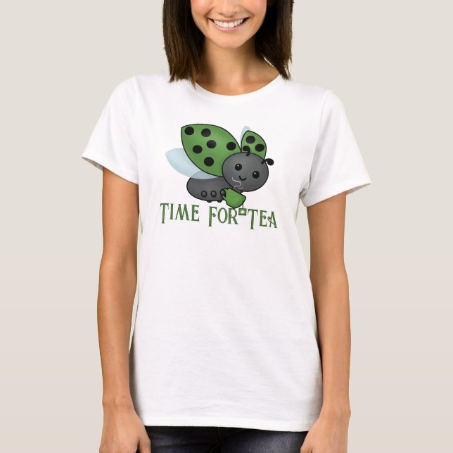 Camiseta Tea Bebendo Ladybug (Frente)