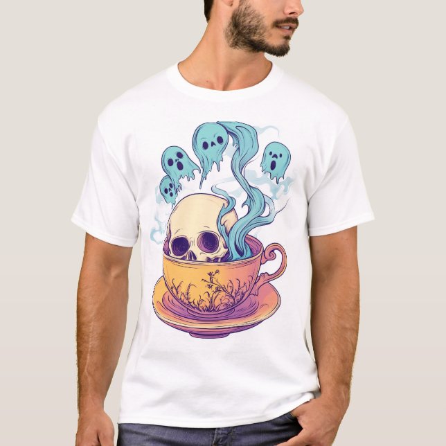 Camiseta Tea & Bones � Funny Relaxed Skull (Frente)