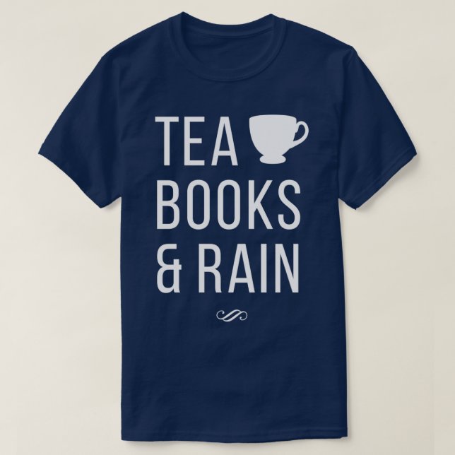 Camiseta Tea Books - Chuva (Frente do Design)