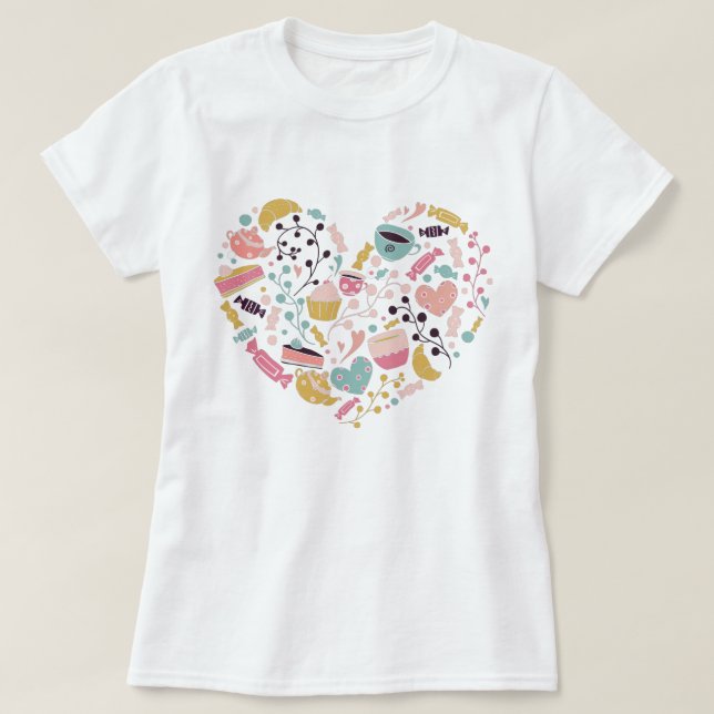Camiseta Tea/Café e Amor Doce (Frente do Design)