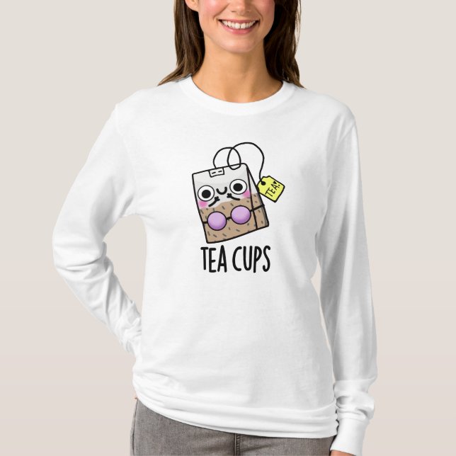 Camiseta Tea Cups Funny Bra Puns (Frente)