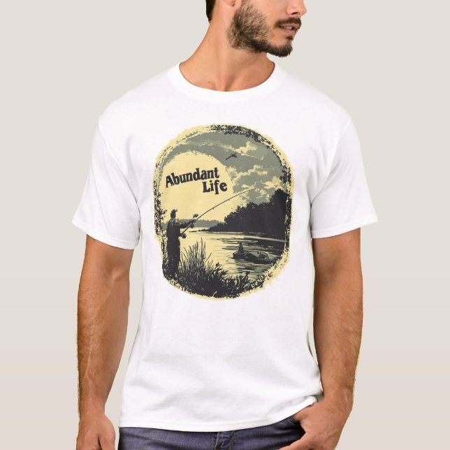 Camiseta Tea de Pesca Abundante (Frente) (Frente)