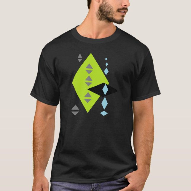 Camiseta Tea do Impressão de Diamante Futurístico (Frente)