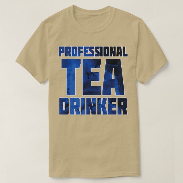 Camiseta Tea Drinker profissional - azul (Frente do Design)