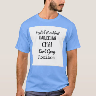 Camiseta Tea List English Breakfast Chai Earl Cinza Rooibos