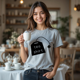 Camiseta Tea Lover Green Tea, Chai, Earl Cinza