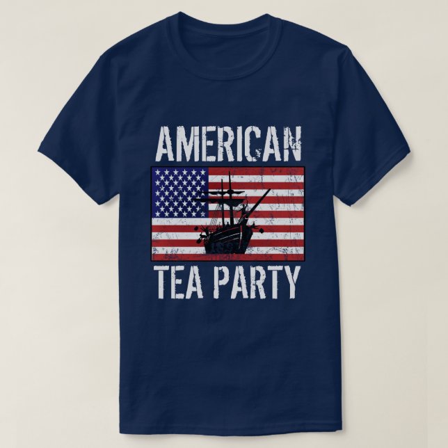 Camiseta Tea party americano (Frente do Design)