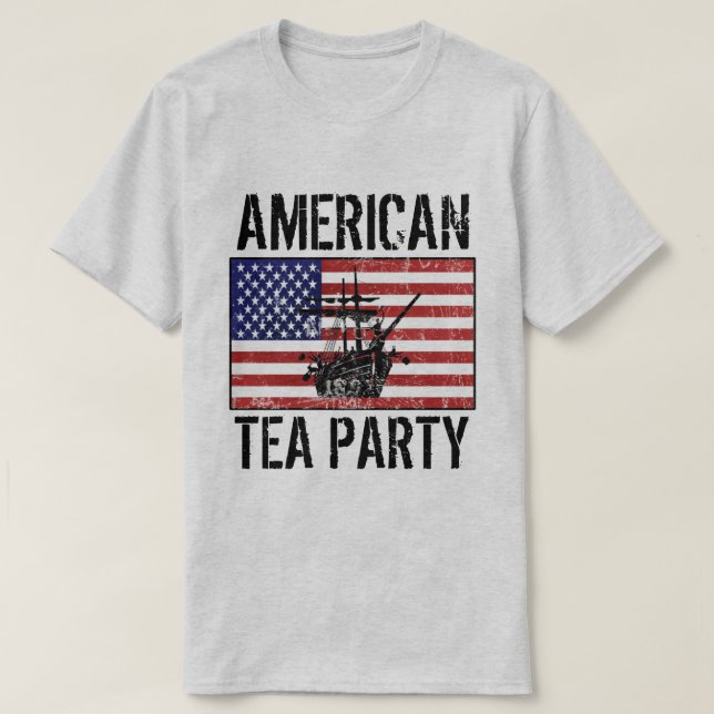 Camiseta Tea party americano (Frente do Design)