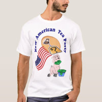 TEA PARTY AMERICANO Camisa-NOVO de T!!