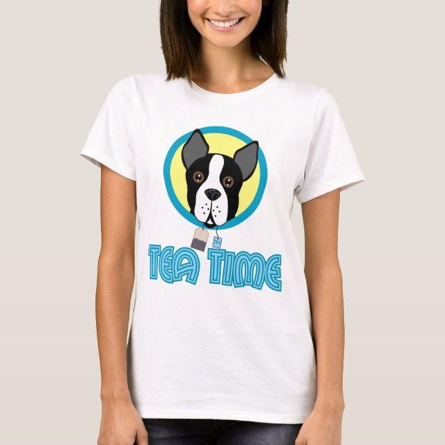 Camiseta Tea party de Boston Terrier (Frente)