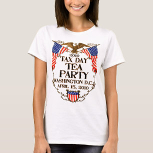 Camiseta Tea party do dia de 2010 impostos