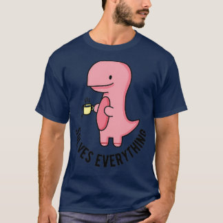 Camiseta Tea Resolve Tudo Engraçado Dinossauro Tea Lover Gi