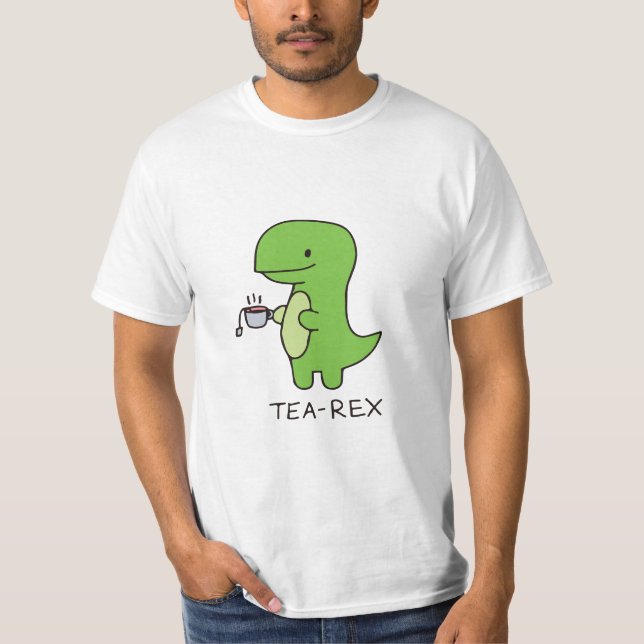 Camiseta Tea-Rex, Dinossauro Bonito, Dino Do Pão Engraçado (Frente)