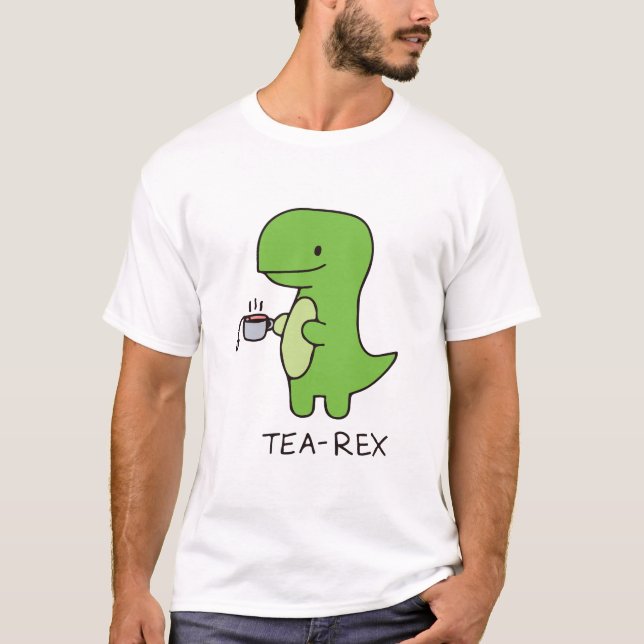 Camiseta Tea-Rex, Dinossauro Bonito, Dino Do Pão Engraçado (Frente)