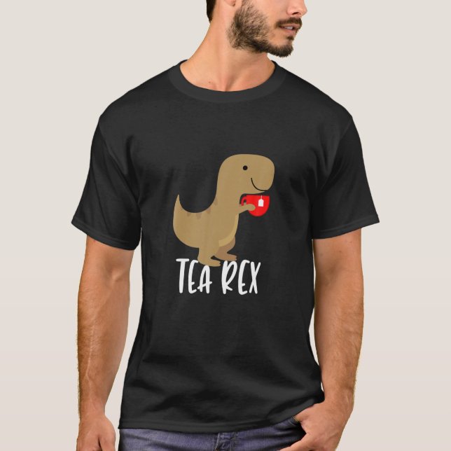 Camiseta Tea Rex T Funny Cute Tyrannosaurus Dino Tee (Frente)