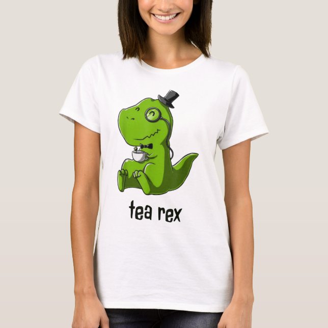Camiseta Tea Rex T-Rex Dinosaur Dino Café Legal (Frente)