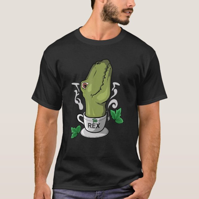 Camiseta Tea Rex Tea Time Tea Drinker Dinosaur (Frente)